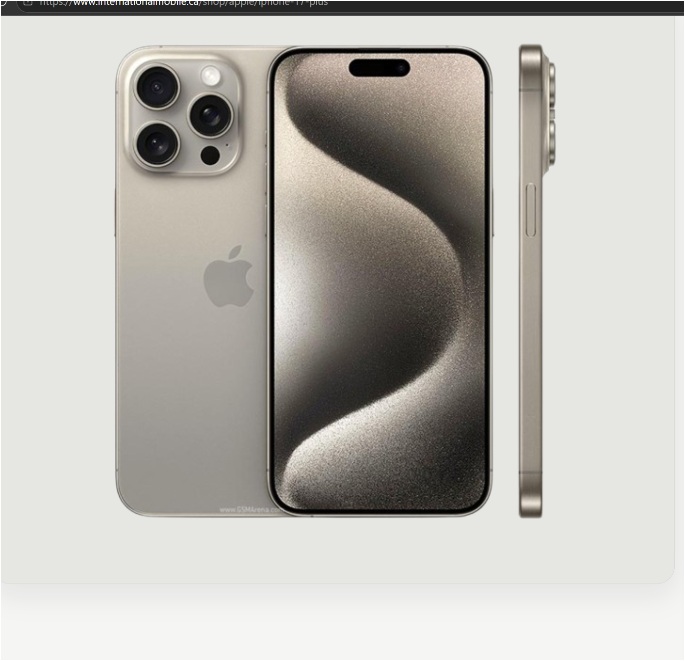 Apple iPhone 17 Plus in gold